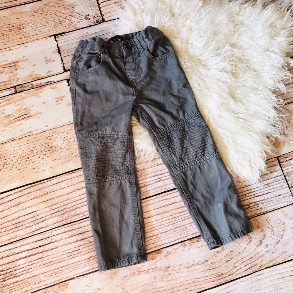 The Children’s Place Gray Skinny Moto Pants - 3T